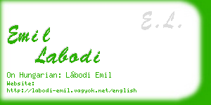 emil labodi business card
